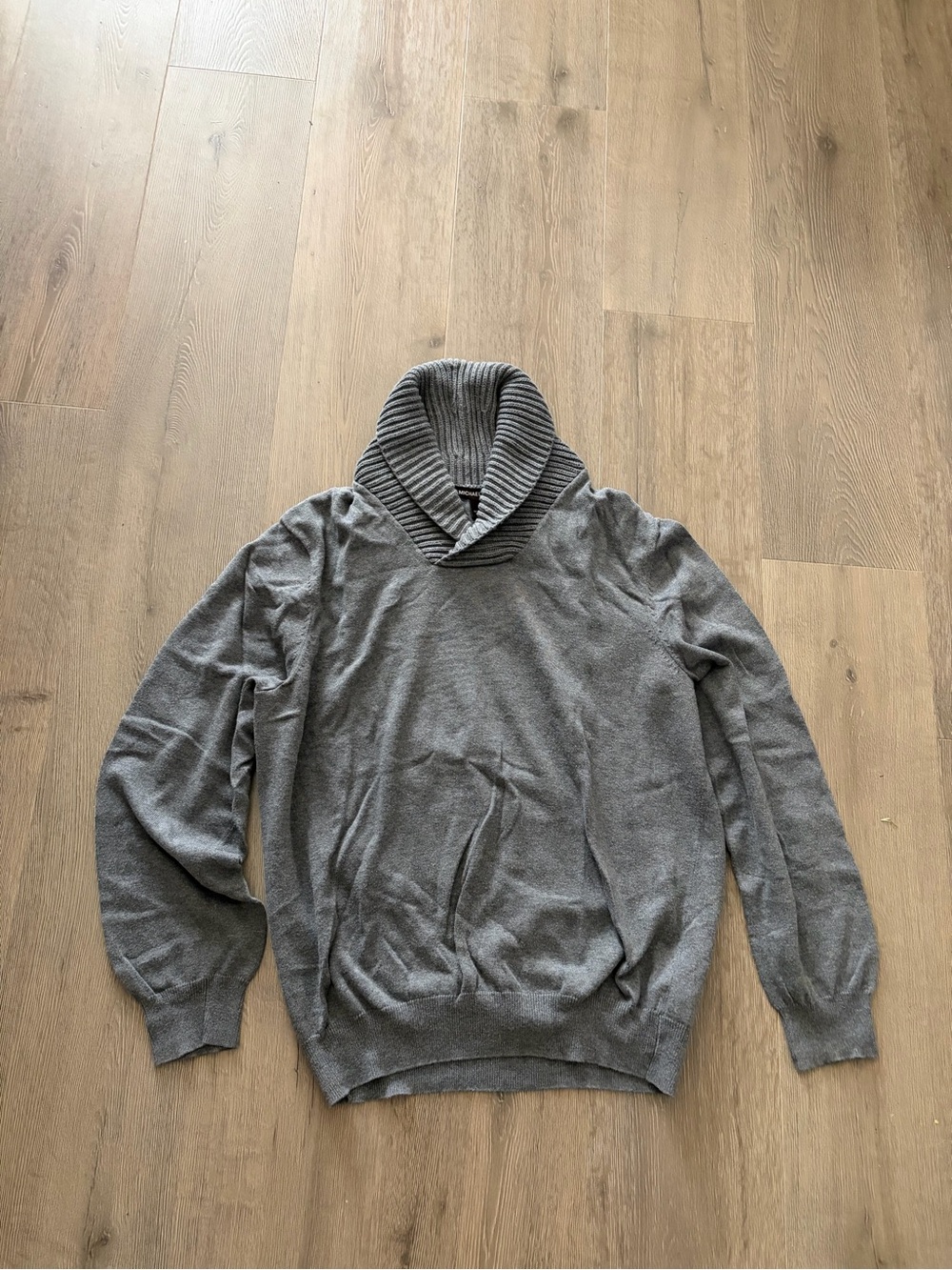 Michael Kors Men's Gray Turtleneck Shawl Sweater